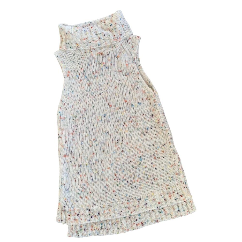 Loveriche Multicolor Speckled Sleeveless Turtleneck Sweater S